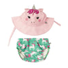 Zoocchini Swim Diaper & Sun Hat Set Unity The Unicorn
