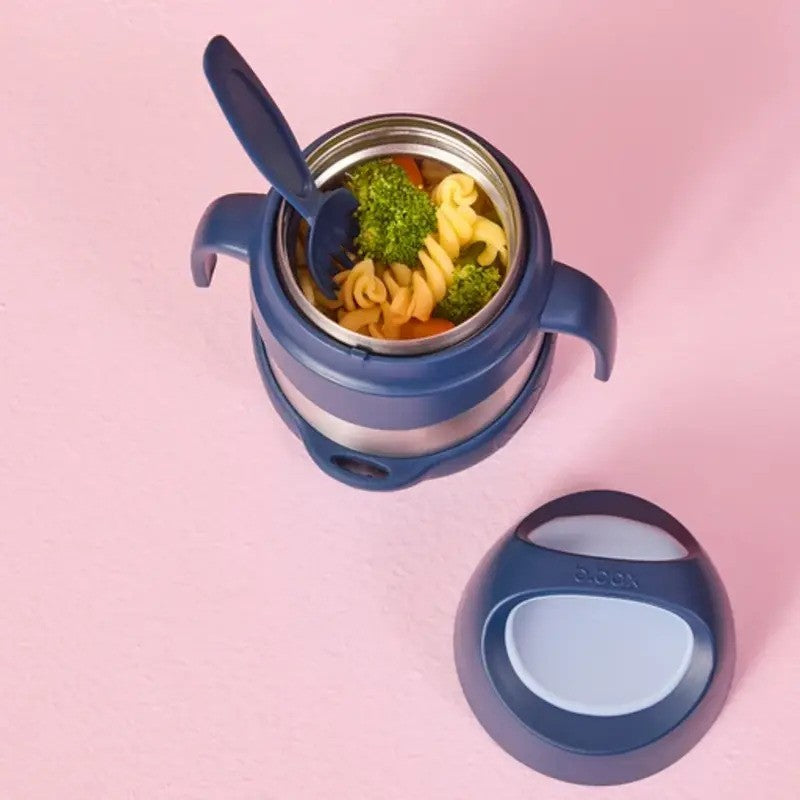 b.box Insulated Food Jar (11.3fl.oz) & Spork Midnight Blue