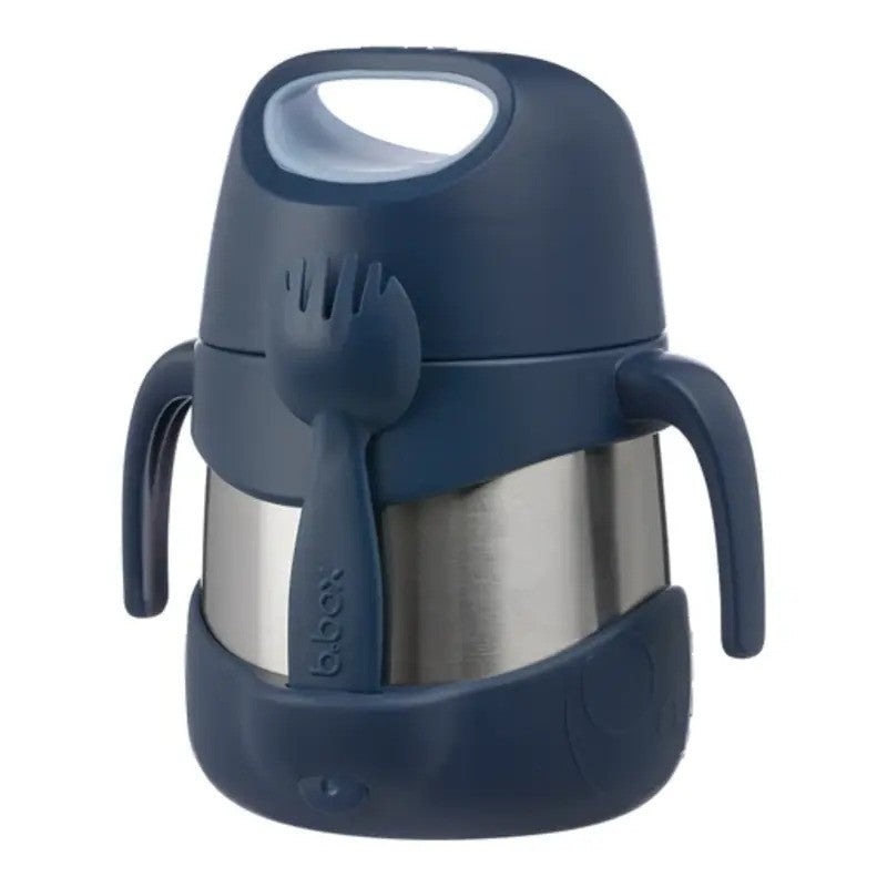 b.box Insulated Food Jar (11.3fl.oz) & Spork Midnight Blue