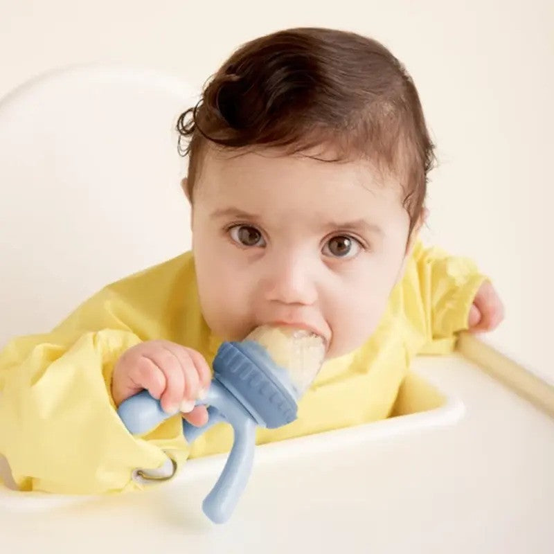 b.box Toddler Silicone Fresh Food Feeder (4m-Plus) Lullaby Blue
