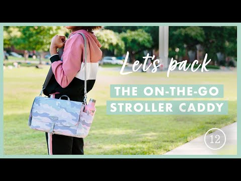 TWELVElittle On-The-Go Stroller Diaper Bag Caddy Blush Camo Print