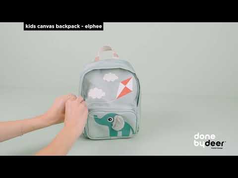 Done By Deer Kids Canvas Backpack 4L Elphee Blue