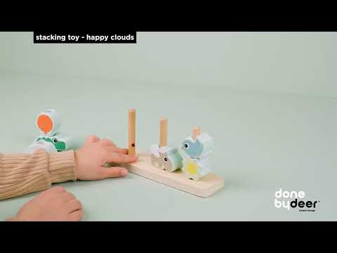 Done By Deer Stacking Toy (12M-Plus) Happy Clouds Colour Mix