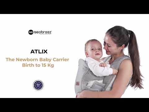 Neobreez ATLIX 3-in-1 Baby Carrier Black (8-33lbs 0m-Plus)