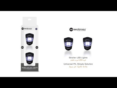 Neobreez Stroller LED Safety Lights Pack Of 2 Black