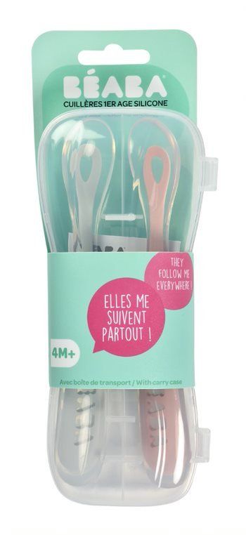 Beaba Silicone Spoon 1st Age Set Of 2 + Box