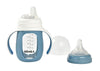 Beaba 2-in-1 Learning Bottle 210ml + Silicone Sleeve - Windy Blue