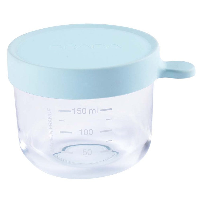 Beaba Conservation Jar Glass 150ml - Light Blue