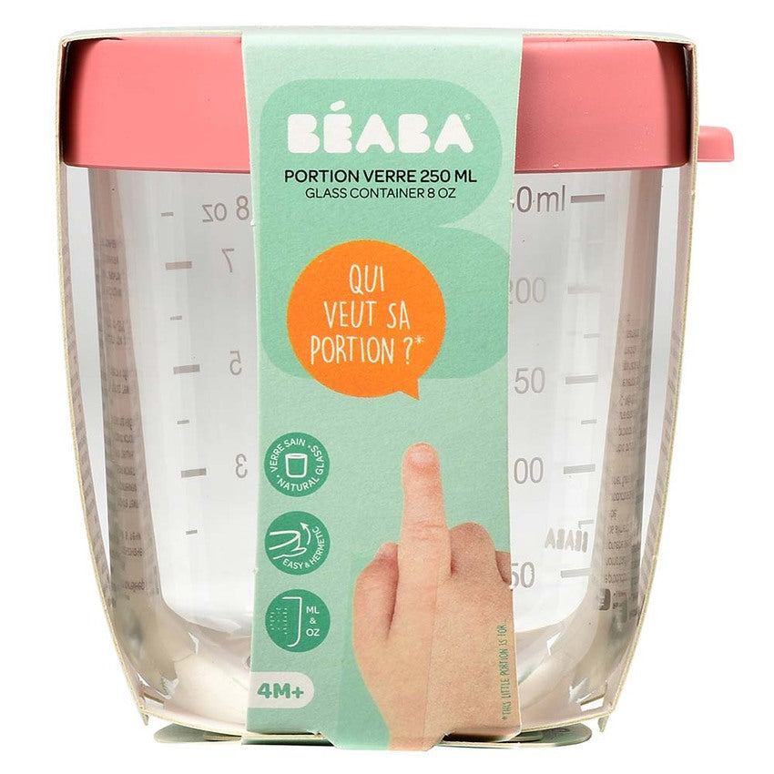 Beaba Conservation Jar Glass 250ml - Old Pink