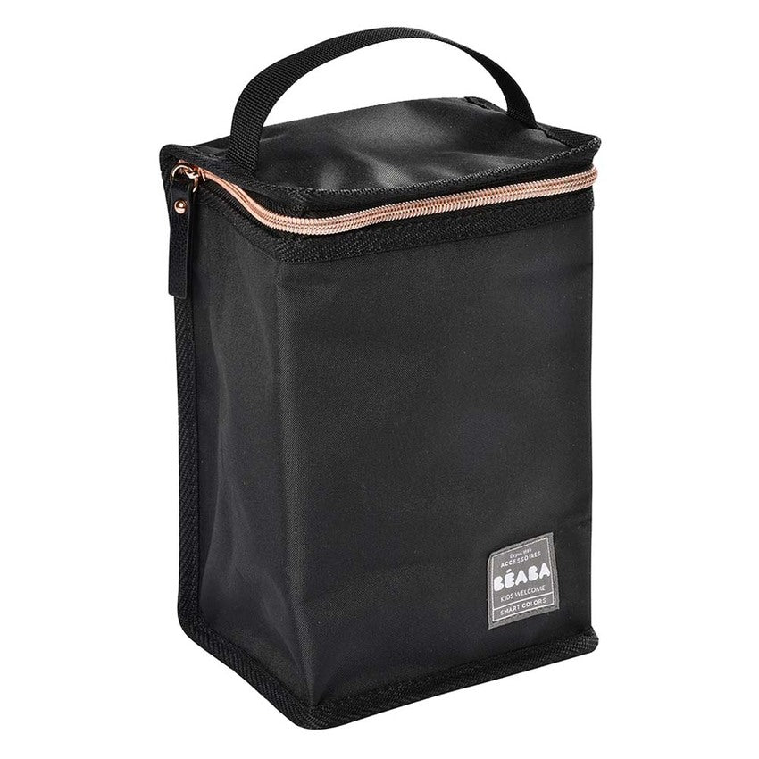 Beaba Isothermal Meal Pouch - Black/Pink/Gold