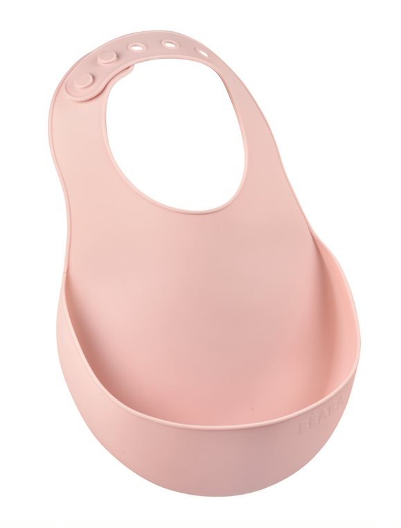 Beaba Silicone Bib - Old Pink