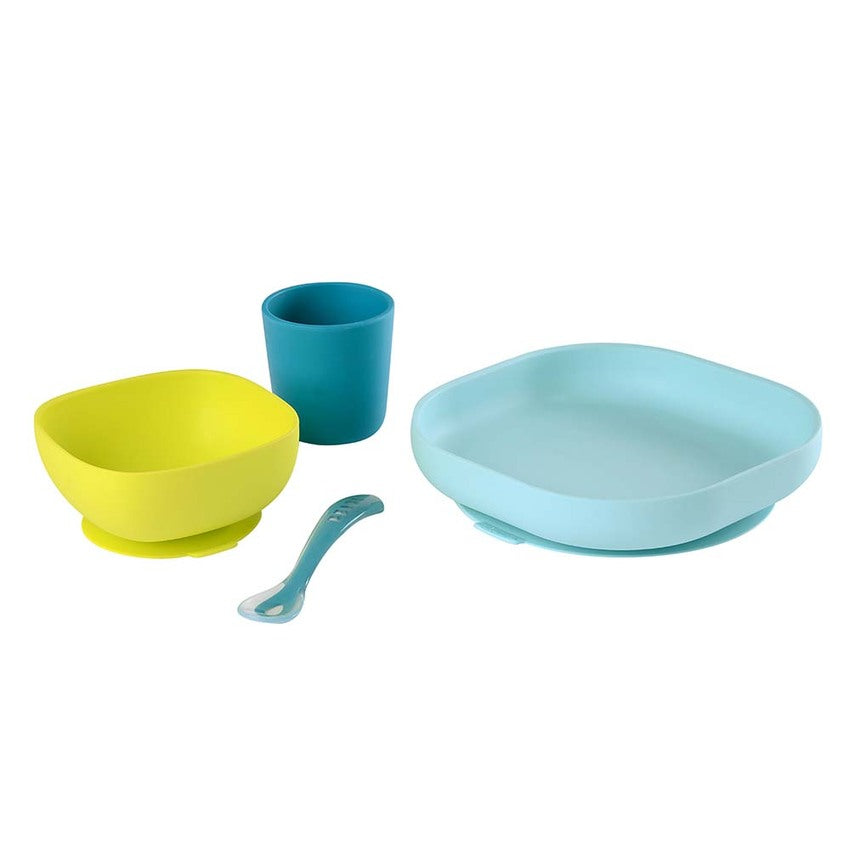 Beaba Silicone Meal Set of 4 - Blue