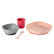 Beaba Silicone Meal Set of 4 - Pink