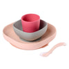 Beaba Silicone Meal Set of 4 - Pink