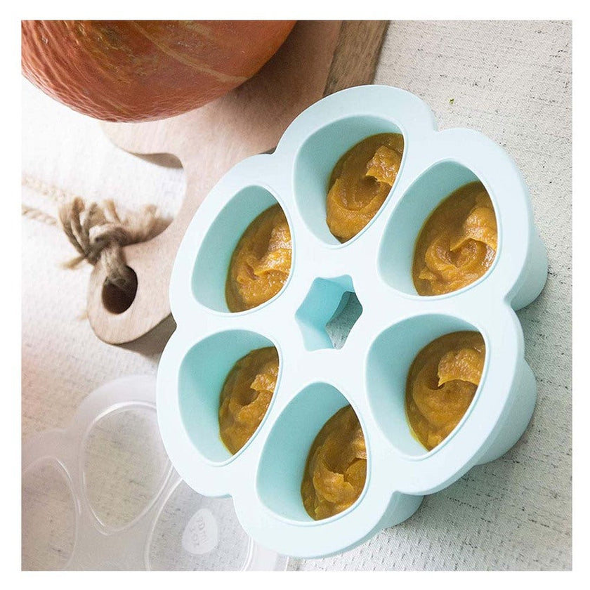 Beaba Silicone Multiportions 6 x 90ml - Windy Blue