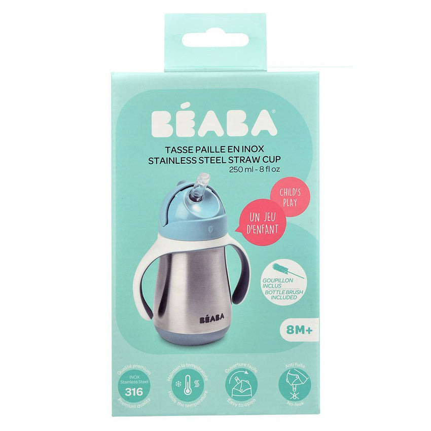 Beaba Stainless Steel Straw Cup - Windy Blue