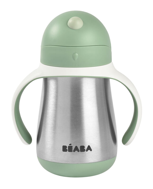 Beaba Stainless Steel Straw Cup – Sage Green