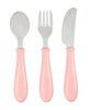 Beaba Stainless Steel Training Cutlery - Old Pink