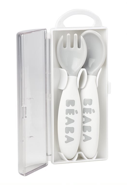 Beaba Training Fork And Spoon 2nd Age - Light Mist