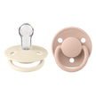 Bibs De Lux 2 Pack Silicone Onesize - Ivory/Blush