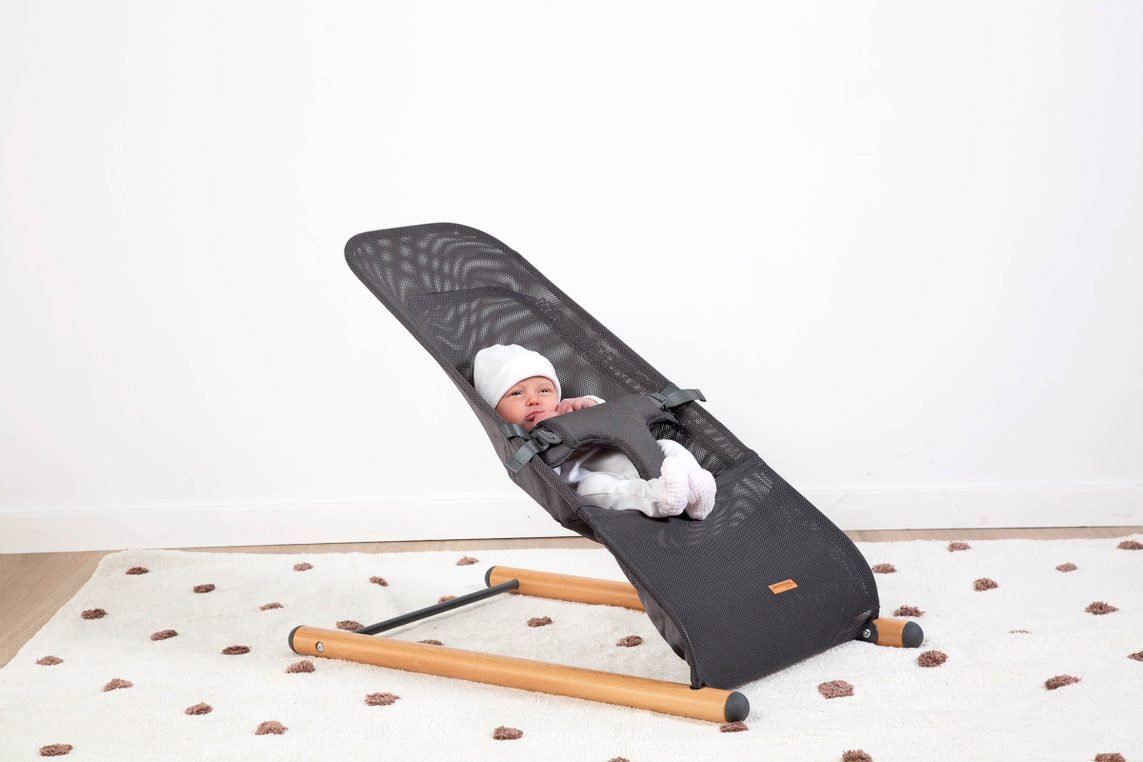 Childhome Evolux Bouncer - Natural Anthracite