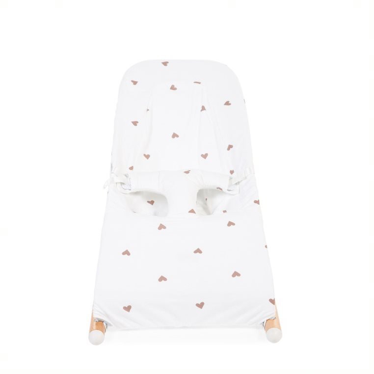 Childhome Evolux Bouncer Cover - Jersey Hearts