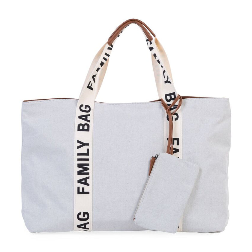 Childhome Family Bag Signature Canvas Off-White
