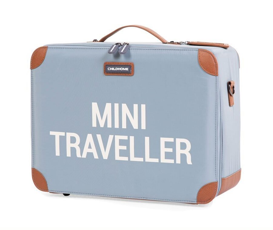 Childhome Mini Traveller Kids Suitcase - Grey Off White