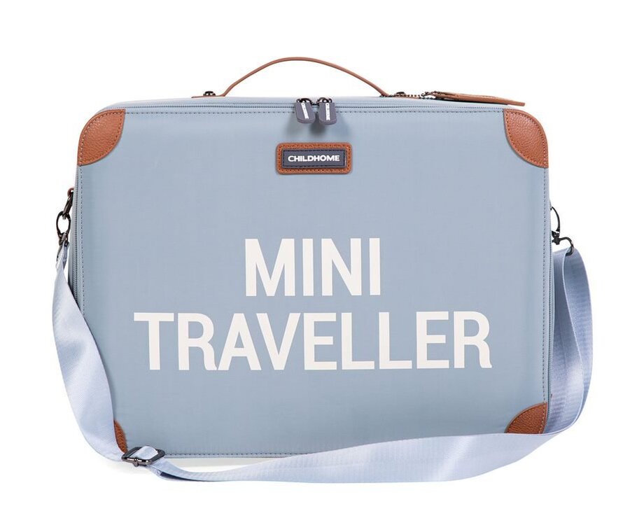 Childhome Mini Traveller Kids Suitcase - Grey Off White