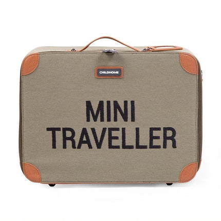 Childhome Mini Traveller Kids Suitcase - Khaki Canvas