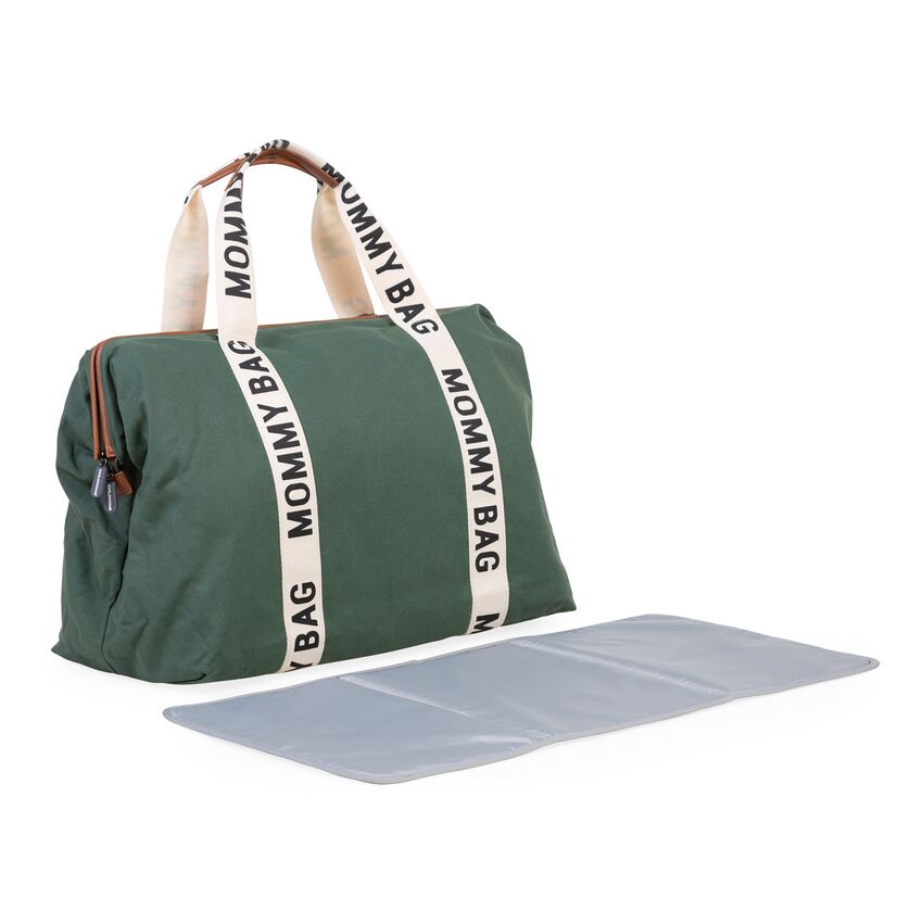 Childhome Mommy Bag Signature Canvas Green