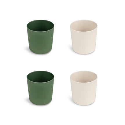 Citron 2022 PLA Cup Set of 4 - Green/Cream