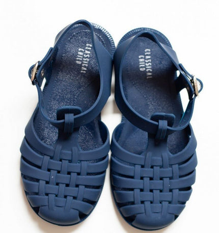 Classical Child Jelly Sandals - Navy