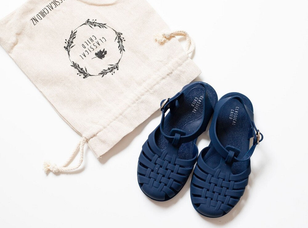 Classical Child Jelly Sandals - Navy