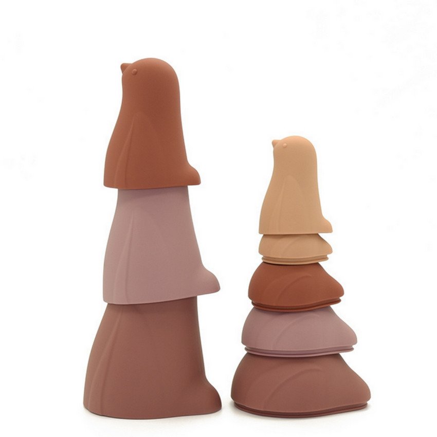 Classical Child Silicone Nesting Penguins Flora