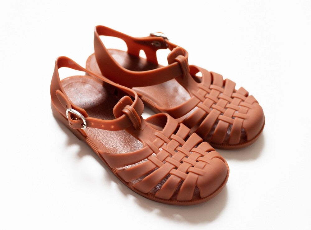 Classical Child Jelly Sandals - Rust