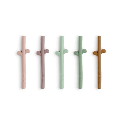 Done By Deer Peekaboo Silicone Straw (5Pack) Powder Mix