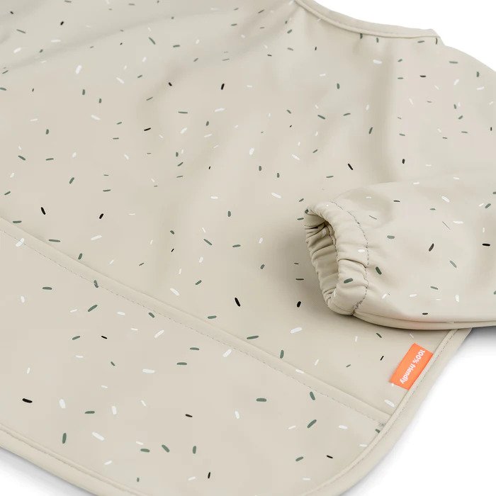 Done By Deer (6-18m) Sleeved Pocket Bib Confetti Sand