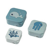 Done By Deer Snack Box Set 3 Sea Friends Blue