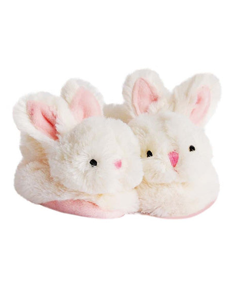 Doudou Et Compagnie Moon Lapin Rattle Booties (0-6m) Rose