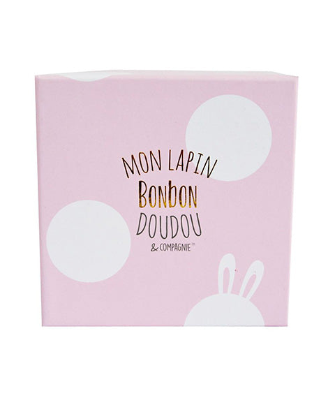 Doudou Et Compagnie Moon Lapin Rattle Booties (0-6m) Rose