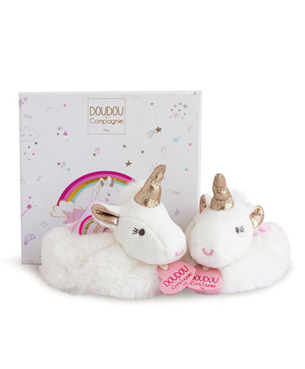 Doudou Et Compagnie Lucie The Unicorn Rattle 0-6M White