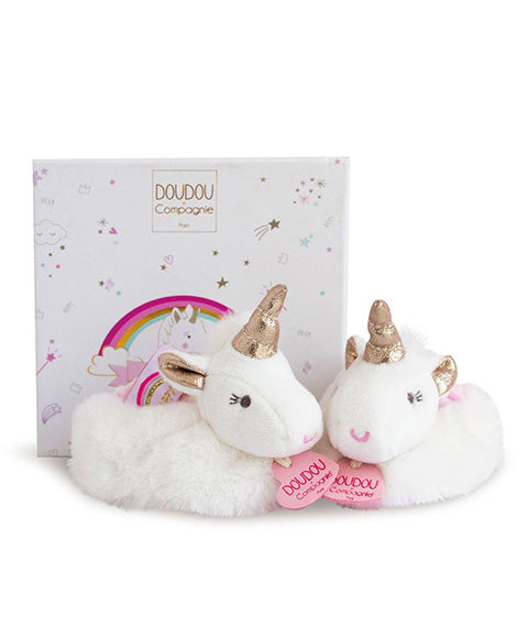 Doudou Et Compagnie Lucie The Unicorn Rattle 0-6M White
