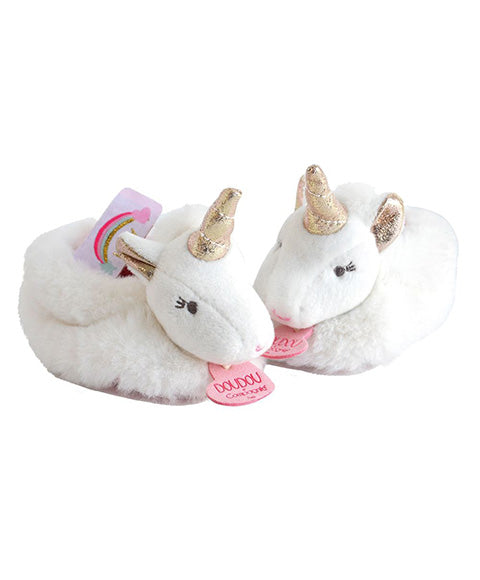 Doudou Et Compagnie Lucie The Unicorn Rattle 0-6M White
