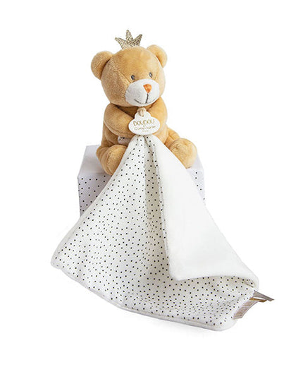 DouDou Et Compagnie Prince Bear Comforting Toy 10cm Beige