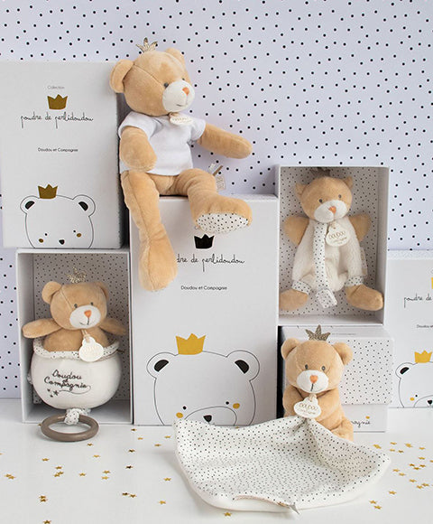 DouDou Et Compagnie Prince Bear Music Toy 14cm Beige