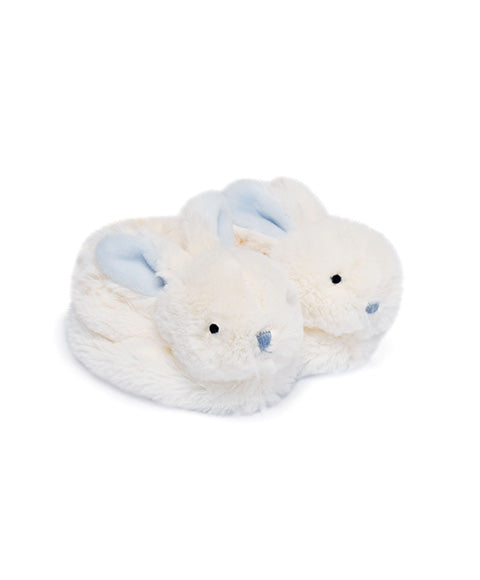 Doudou Et Compagnie Moon Lapin Rattle Booties (0-6m) Blue