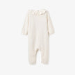 Elegant Baby Muslin Jumpsuit White Pony Meadow Heart