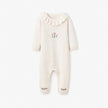 Elegant Baby Muslin Jumpsuit White Pony Meadow Heart