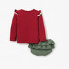 Elegant Baby Sweater W/Bloomer Santa Red